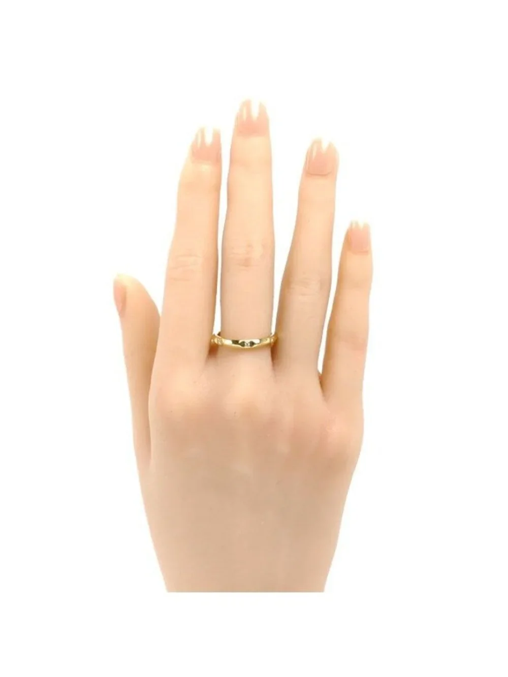 Tiffany & Co 18K Yellow Gold T True Band Ring Diamond Vintage